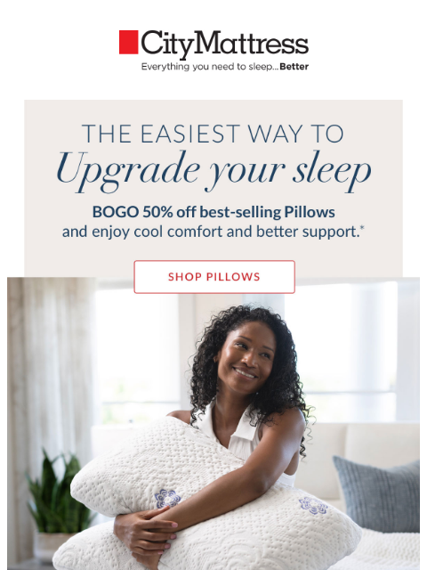 citymattress newsletter: Your perfect pillow is on sale now