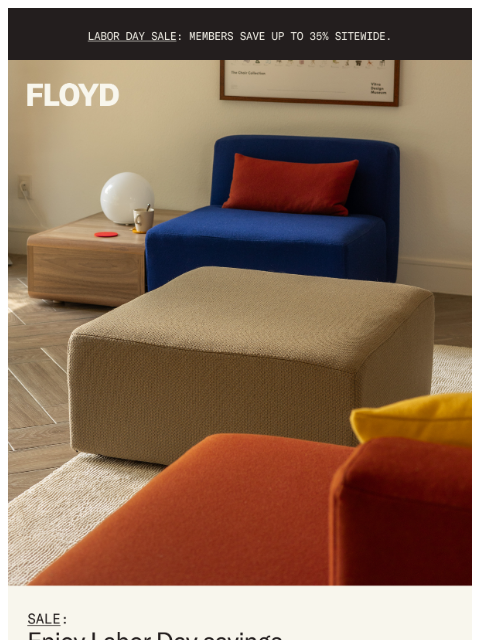 floydhome newsletter: Save up to 35% sitewide