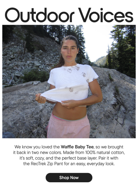 outdoorvoices newsletter: YOU LOVE(D) WAFFLES