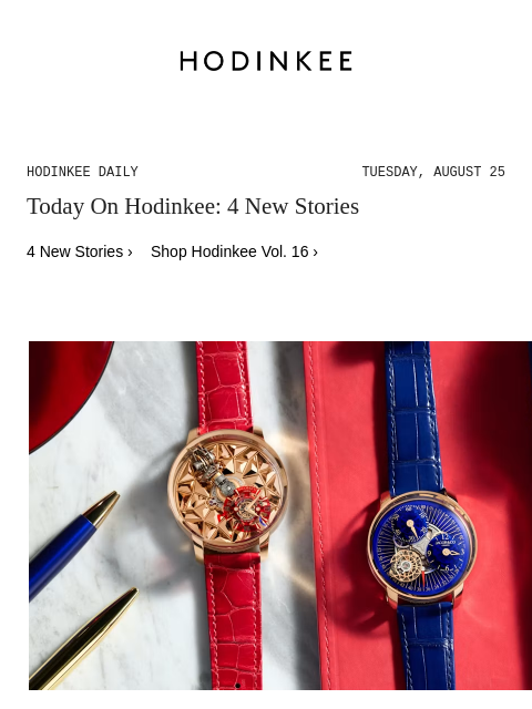 hodinkee newsletter: Hodinkee Daily | 08/25/2026