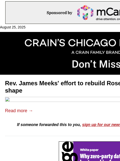 crainalerts newsletter: From empty lots to keys in hand on the Far South S...