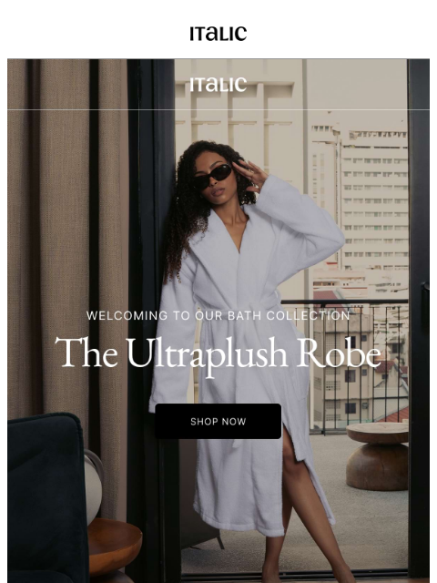 italic newsletter: NEW: Ultraplush Bath Robe