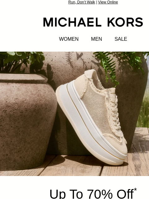 michaelkorsmail newsletter: This Bestselling Sneaker Is Now Up To 70% Off