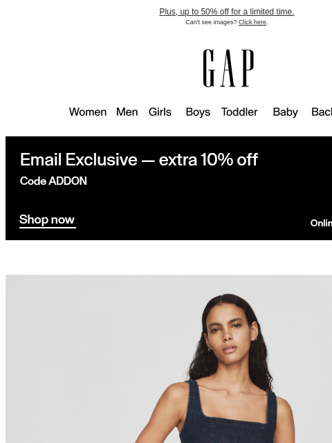 gap newsletter: LDD: Little denim dress