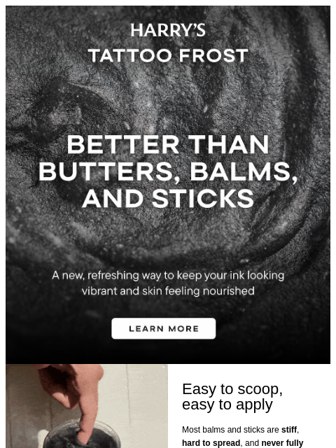 harrys newsletter: Tattoo Care Reinvented: Meet Frost