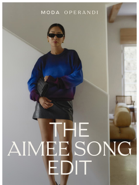 modaoperandi newsletter: Curated by Aimee Song