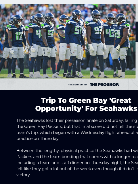seahawksemail newsletter: Seahawks Close Out Preseason With 20-7 Loss To Gre...