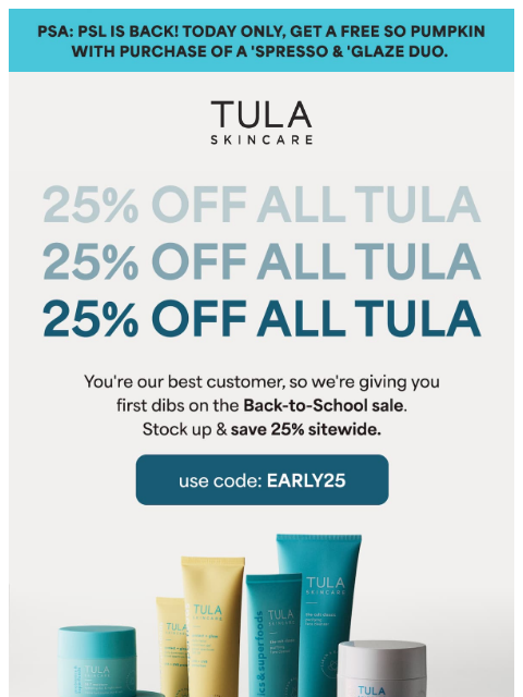 tula newsletter: PSL season is upon us 👀 🍂