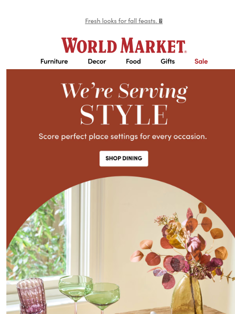 emailworldmarket newsletter: ✨ 🤩 ✨ Feast your EYES on dream dining finds.