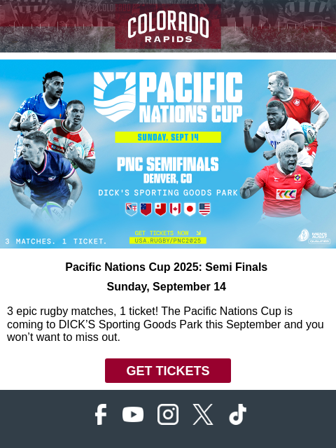 thecoloradorapids newsletter: Pacific Nations Cup 2025: Semi Finals