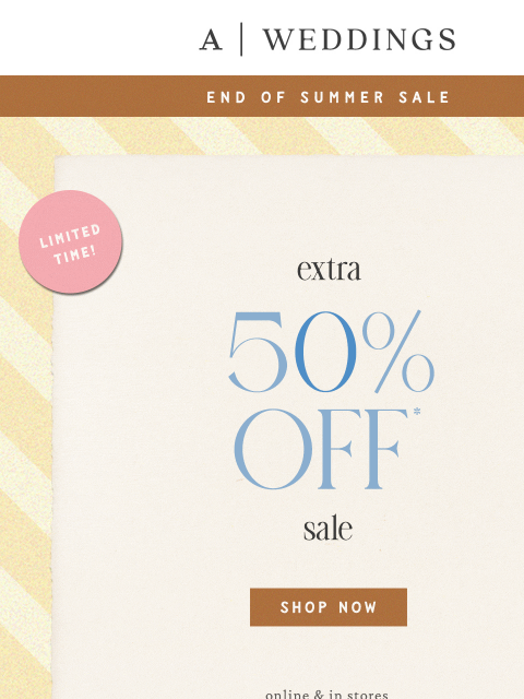 anthropologie newsletter: Extra 50% OFF, for a limited time