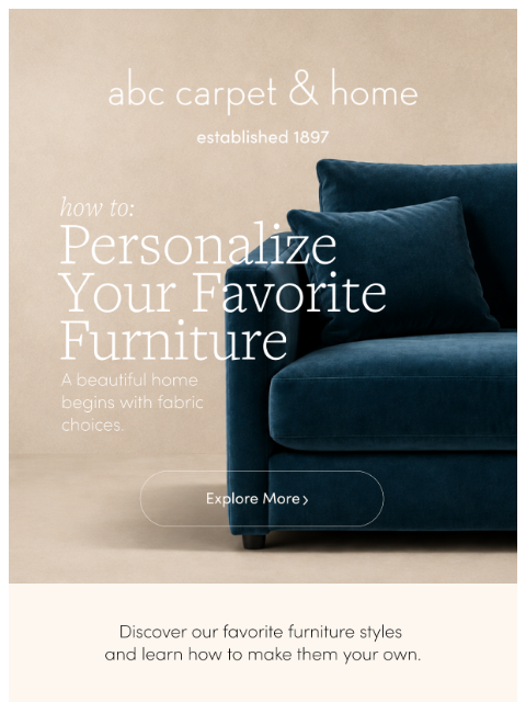 abchome newsletter: How To: Personalize Our Furniture
