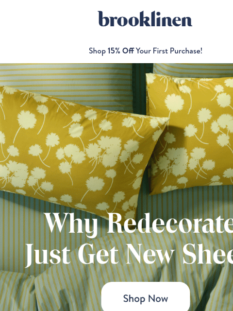 brooklinen newsletter: Is Your Room in Need of a Vibe Shift??