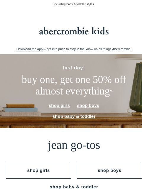 abercrombie newsletter: plan a season of outfits with BOGO 50% OFF almost ...