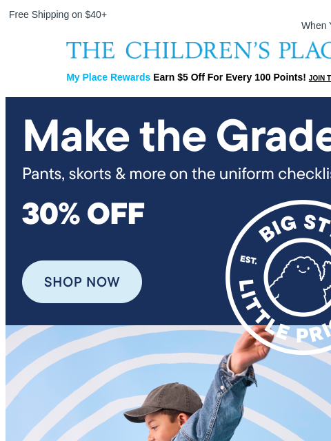 childrensplace newsletter: The Ultimate Uniform Pants, Skorts & Shorts