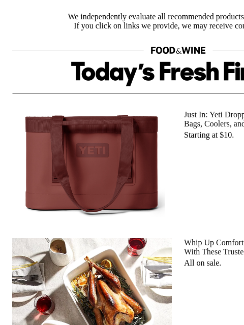 foodandwine newsletter: Whip Up Comfort Meals, Desserts, and More With On-...