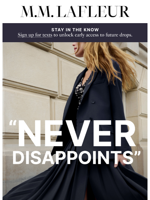 mmlafleur newsletter: “Smart, sophisticated, *and* stylish.”