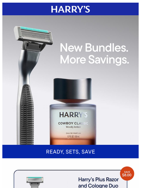 harrys newsletter: New sets with razors, Cologne and more