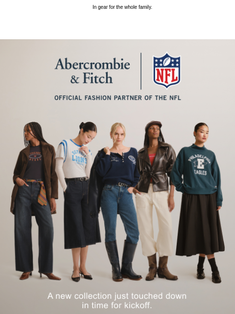 abercrombie newsletter: Show some team spirit.