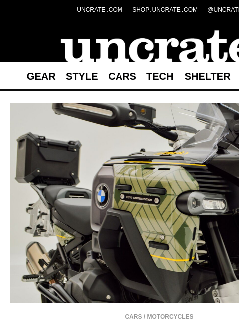 uncrate newsletter: BMW R 1300 GS Adventure 10th Anniversary Edition &...