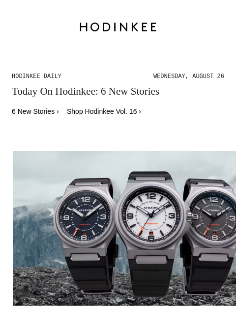 hodinkee newsletter: Hodinkee Daily | 08/26/2026