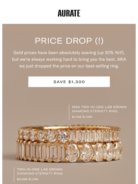 auratenewyork newsletter: PRICE DROP (!)