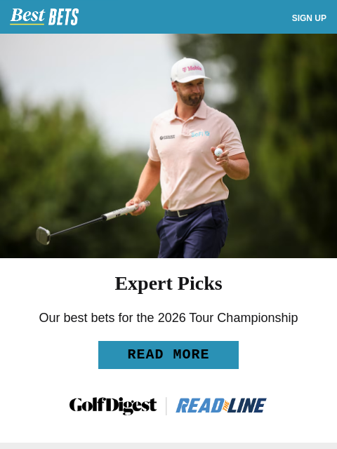 golfdigest newsletter: A statement bet for the Tour Championship