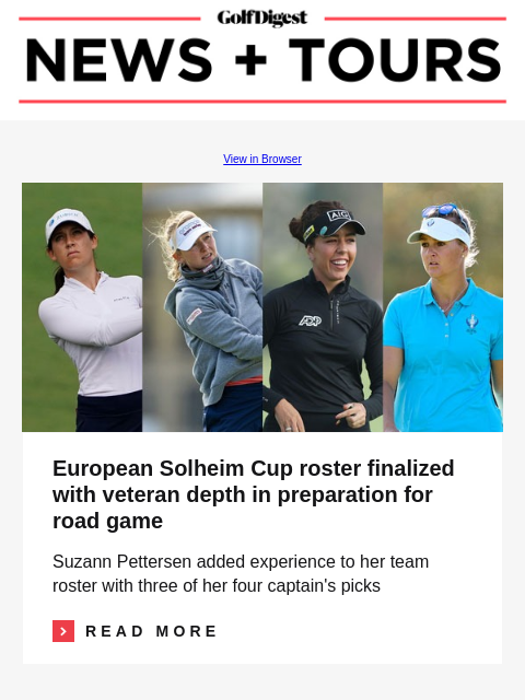 Nelly Korda made a pit stop at the Dunvegan Pub following Sunday's St. Andrews collapse GolfDigest View in Browser European Solheim Cup roster finalized with veteran depth in preparation for road