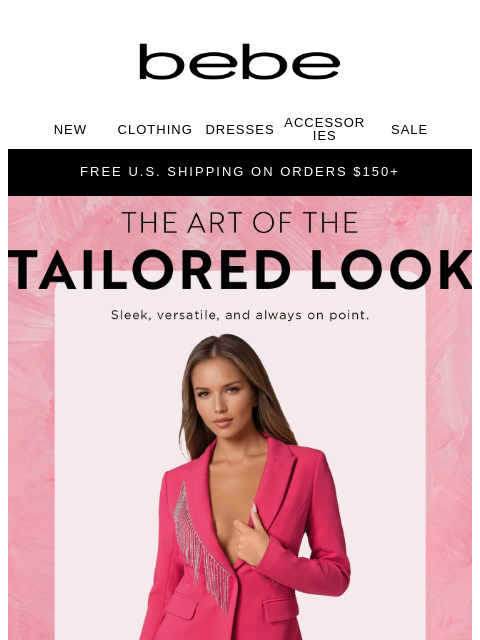 bebe newsletter: Tailoring that turns heads.
