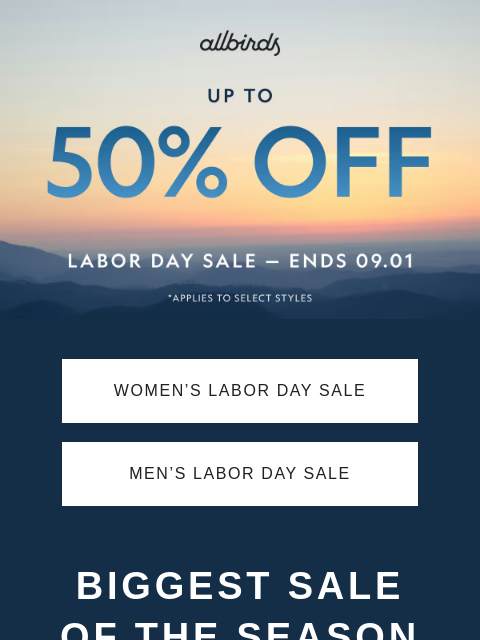 allbirds newsletter: Up To 50% Off Is ON 🔥
