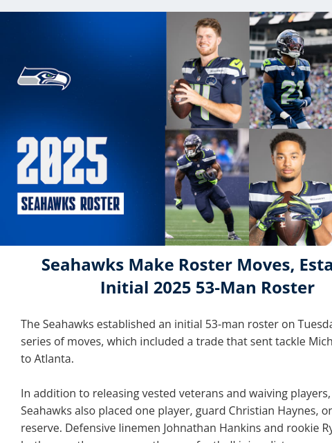 seahawksemail newsletter: Introducing Your 2025 Seahawks