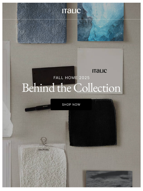 italic newsletter: Crafted for Comfort, Meet Fall Home.
