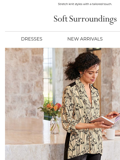 softsurroundings newsletter: New Pants for 9 to 5 Comfort.