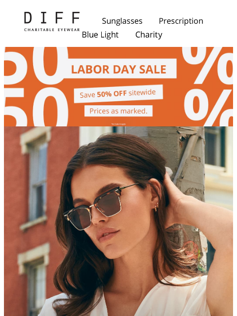 diffeyewear newsletter: 100% Fun, 50% OFF 🥂