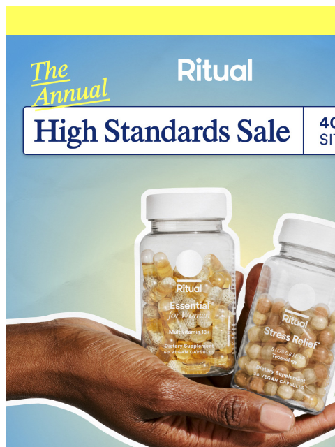 ritual newsletter: Taylor’s committed. Now you can too, for 40% off. 