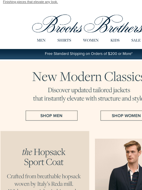 brooksbrothers newsletter: Lightweight jackets to shape the season