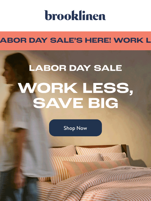brooklinen newsletter: We LOVE when YOU save
