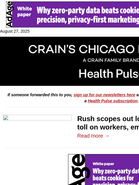 crainalerts newsletter: Long COVID's drag on business
