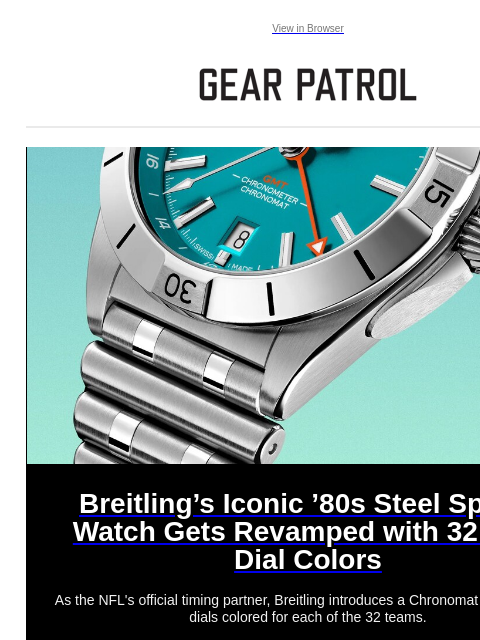 gearpatrol newsletter: An Iconic Breitling Sports Watch Just Got Much Mor...