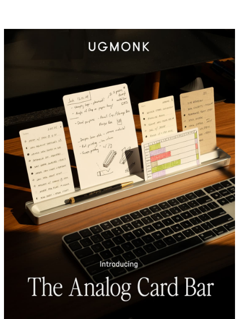 ugmonk newsletter: ✨ Introducing The Analog Card Bar