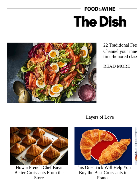 foodandwine newsletter: 22 Traditional French Recipes