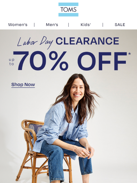 toms newsletter: Save up to 70% on the Collins Sneaker