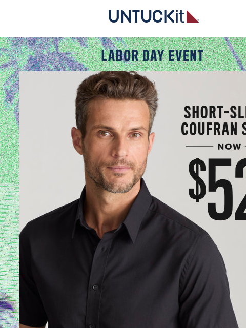 untuckit newsletter: The Classic Short-Sleeve Coufran Now $52