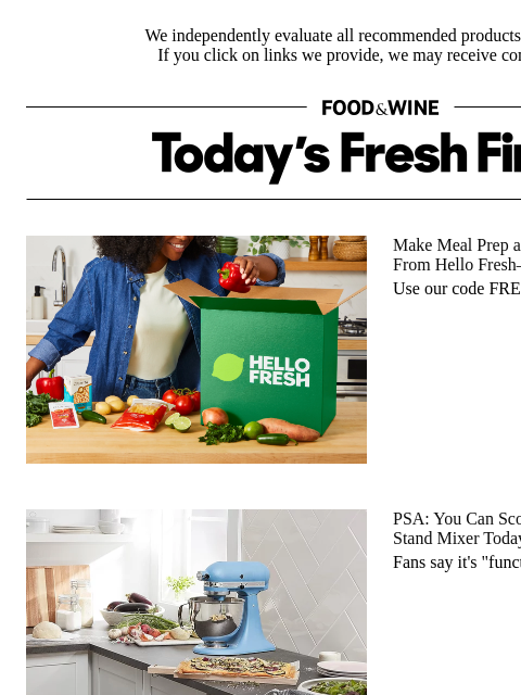 foodandwine newsletter: Rare Deal: KitchenAid Stand Mixers are $100 Off To...