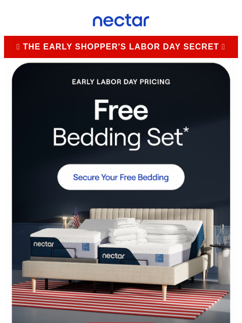 nectarsleep newsletter: Use Code EPLD26 for Free Bedding w/ Mattress Purch...