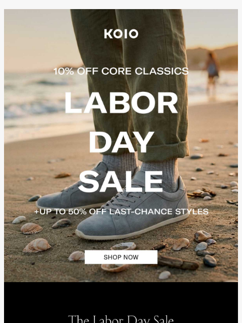 koio newsletter: Labor Day Sale Starts Now