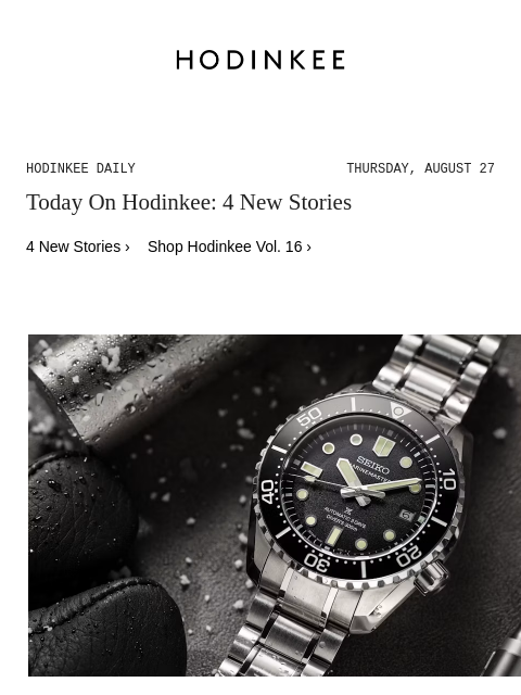 hodinkee newsletter: Hodinkee Daily | 08/27/2026