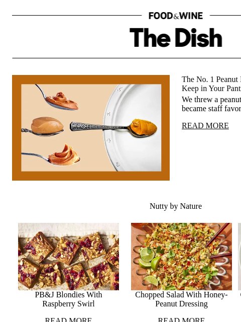 foodandwine newsletter: The No. 1 Peanut Butter Brand You Should Keep in Y...