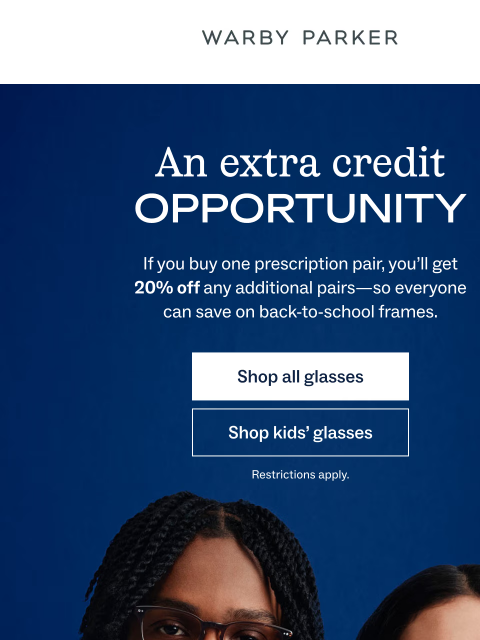 warbyparker newsletter: Shop together, save together