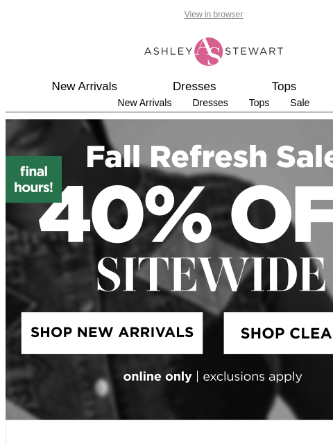 ashleystewart newsletter: New season, new reason to upgrade your office look...